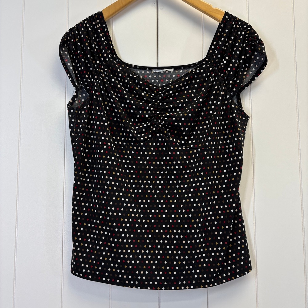 Unbranded Womens Y2K Baby Doll Polka Dot Top Size M Office Siren Retro Vibes
